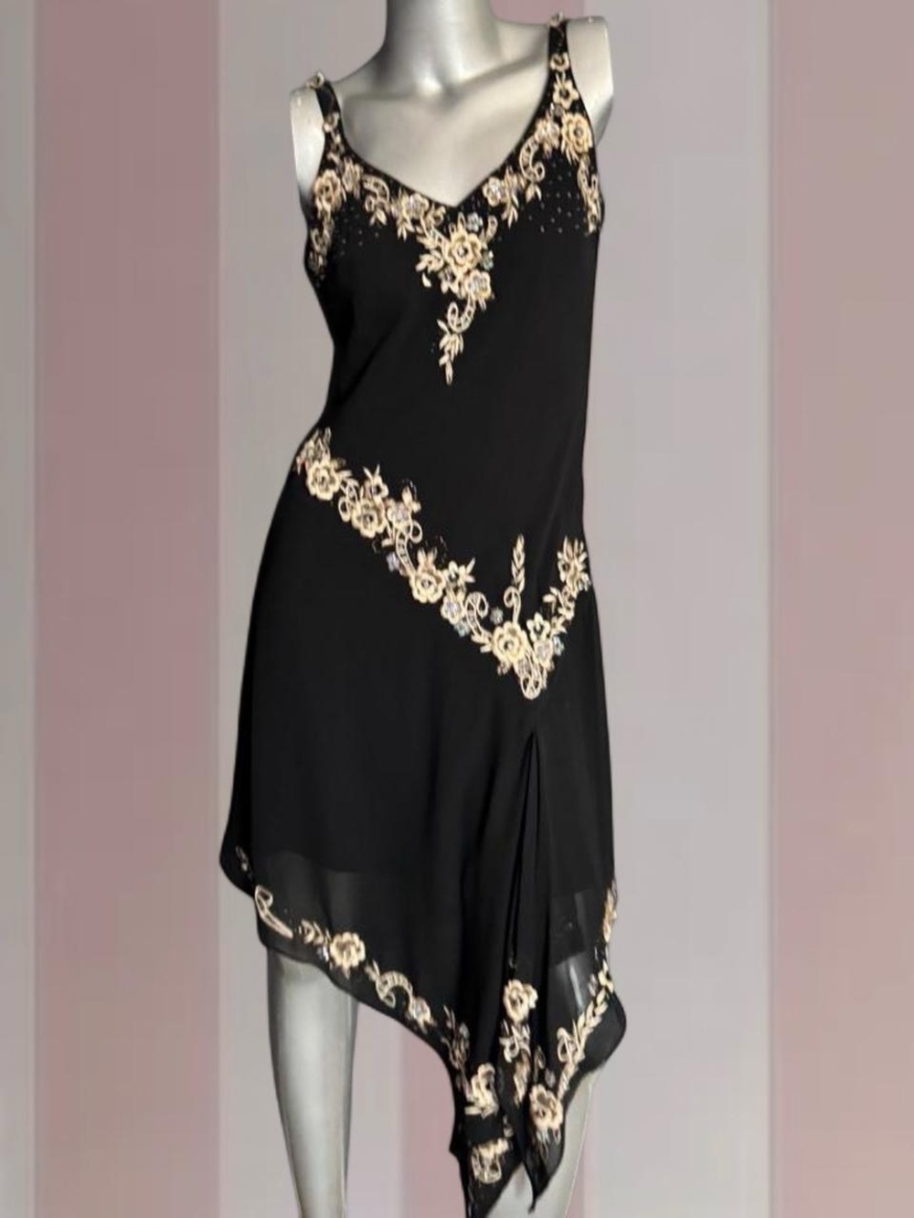 Y2K Fairycore Asymmetrical Floral Embellished Dress